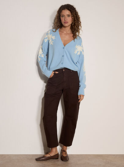 Floral Applique Cardigan