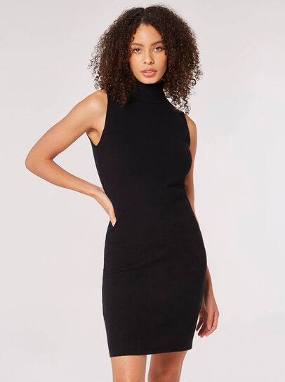 Ribbed Knit Mini Dress