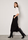 Cotton Cargo Midaxi Skirt, Black, large