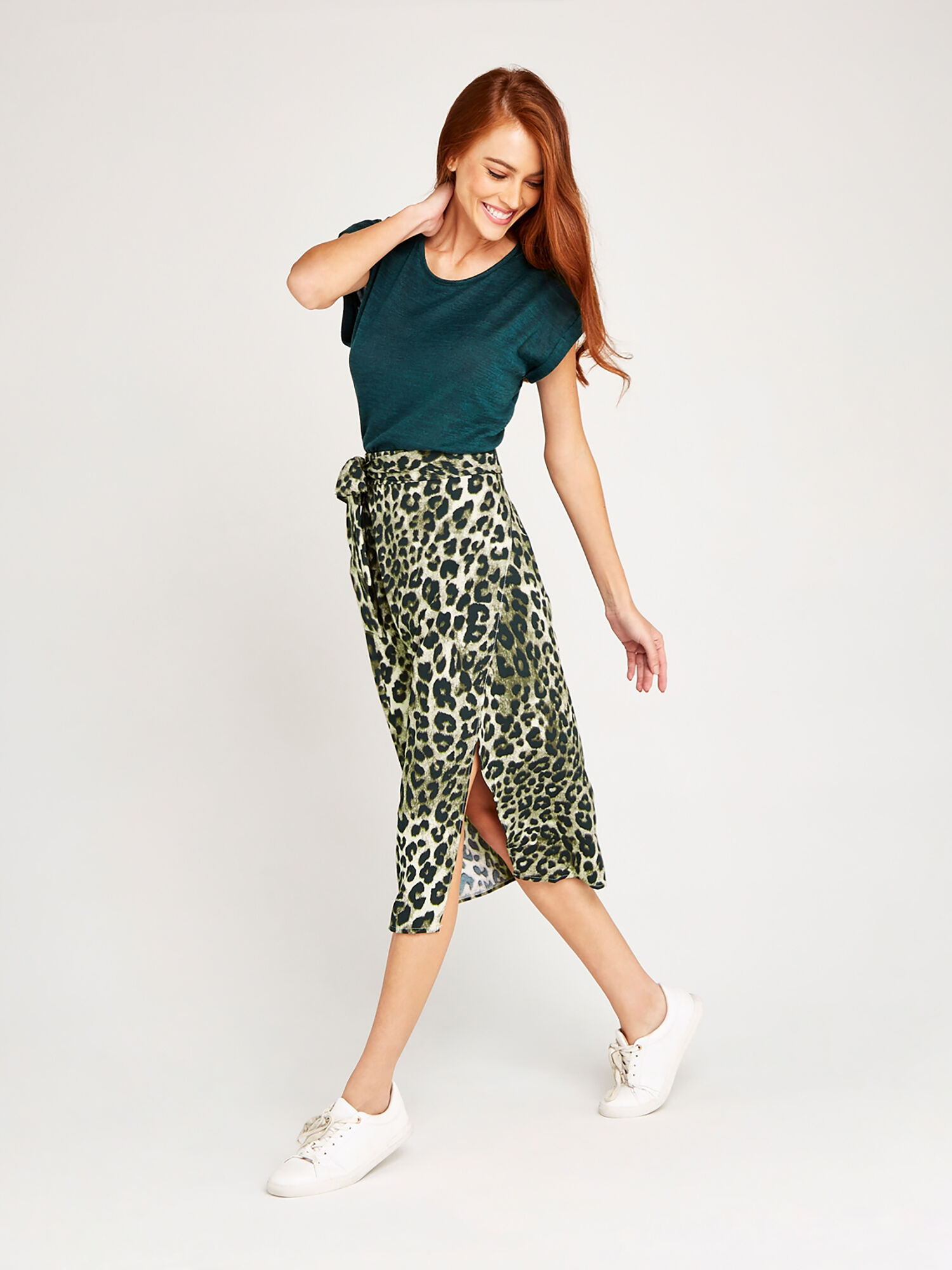 Leopard wrap outlet skirt outfit