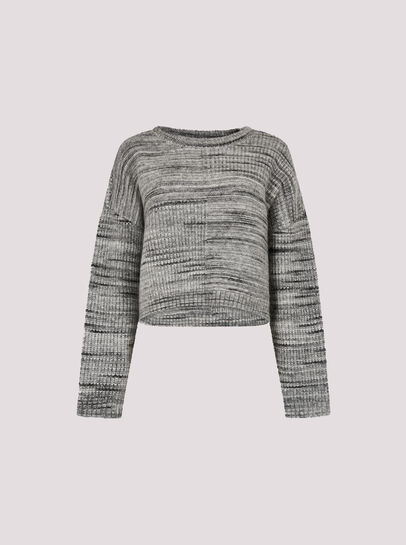Space Dye Boxy Cropped Jumper