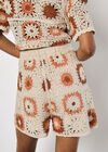 Crochet Squares Shorts, Stone, large