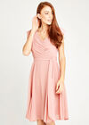 Frill Shoulder Dress, Pink, large