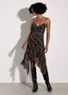 Check Mesh Cami Midi Dress, Black, large