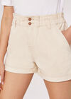 Denim Turn Up Shorts, Cream, large