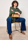 Curve Paisley Sparkle Shirt, Green, large