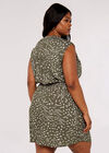 Curve Animal Print Dress, Khaki, large