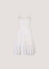 Shimmer Camisole Mini Dress, White, large