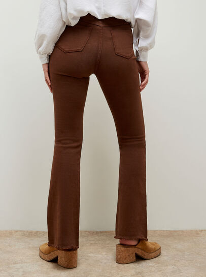 Raw Edge Flare Jeans