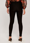 Wet Look Front Stretch Trousers, Black, large