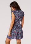 Garden Floral Mini Dress, Navy, large