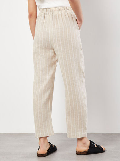 Linen Blend Stripe Joggers