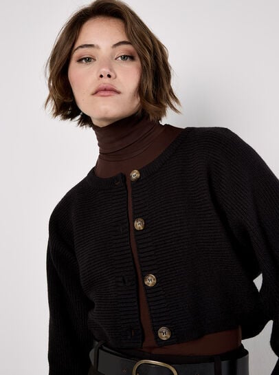 Cropped Batwing Cardigan