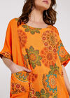 Mandala Panel Oversized Top, Orange, large