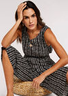 Batik Chevron Jumpsuit, Black, large