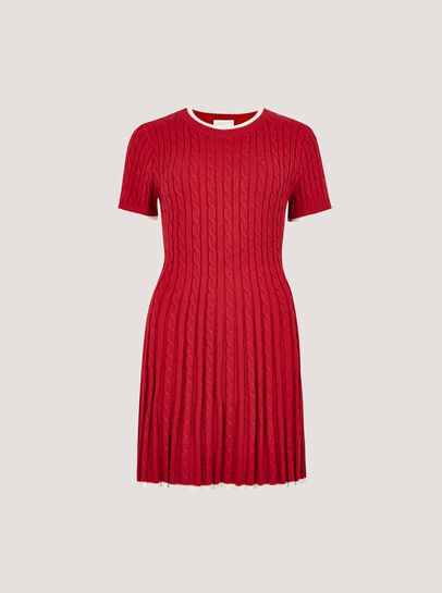 Cable Knit Skater Mini Dress