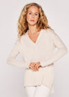 Soft Vneck Top, Stone, large