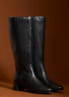 Tall Heeled Chelsea Boots, Black, large