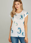 Seahorse Tee, Aqua - Turquoise, large