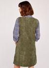 Corduroy 2 Pocket Pinafore Dress, Khaki, large