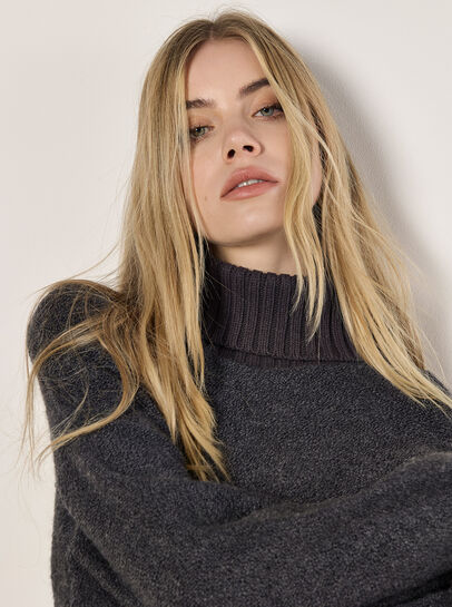 Oversized Boucle Tunic Jumper