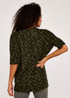 Fuzzy Puzzle Oversized Top, Khaki, large
