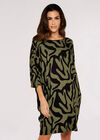 Swirl  Cocoon Dress, Khaki, large