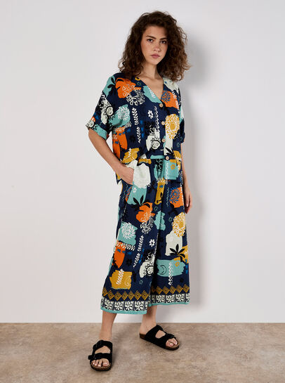 Colourful Sketch Print Top