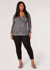 Curve Plisse Wrap Top, Light Grey / Silver, large
