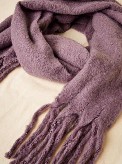 Soft Boucle Tassel Scarf