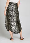 Zebra Print Skirt, Khaki, large