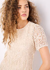 Crochet Hexagons T-Shirt, Stone, large