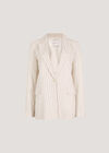 Pinstripe Linen Blend Blazer, Stone, large