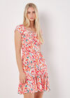 Colourful Ikat Milkmaid Mini Dress, Cream, large