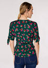 Floral Bow Detail Top, Green, large