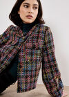 Multicoloured Tweed Jacket, Black, large