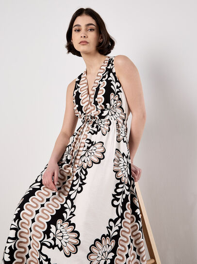 Floral Swirl Maxi Dress