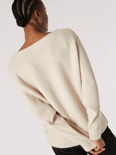 Oversized Ribbed Knit Top
