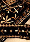 Floral Embroidered Shoulder Bag, Black, large