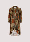 Patchwork Shirt Mini Dress, Khaki, large