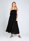 Lace Tier Maxi Dress, Black, large
