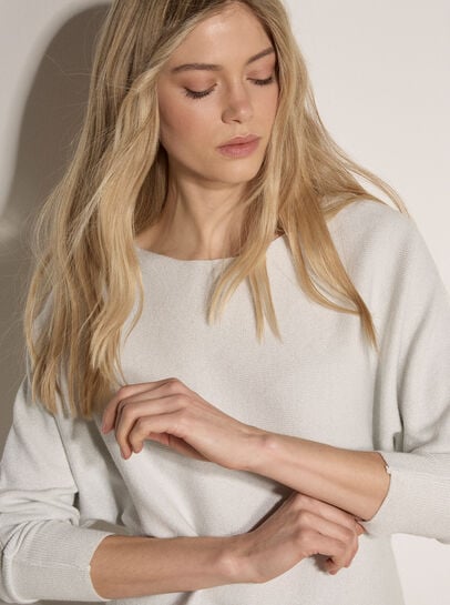 Metallic Ribbed Knit Jumper