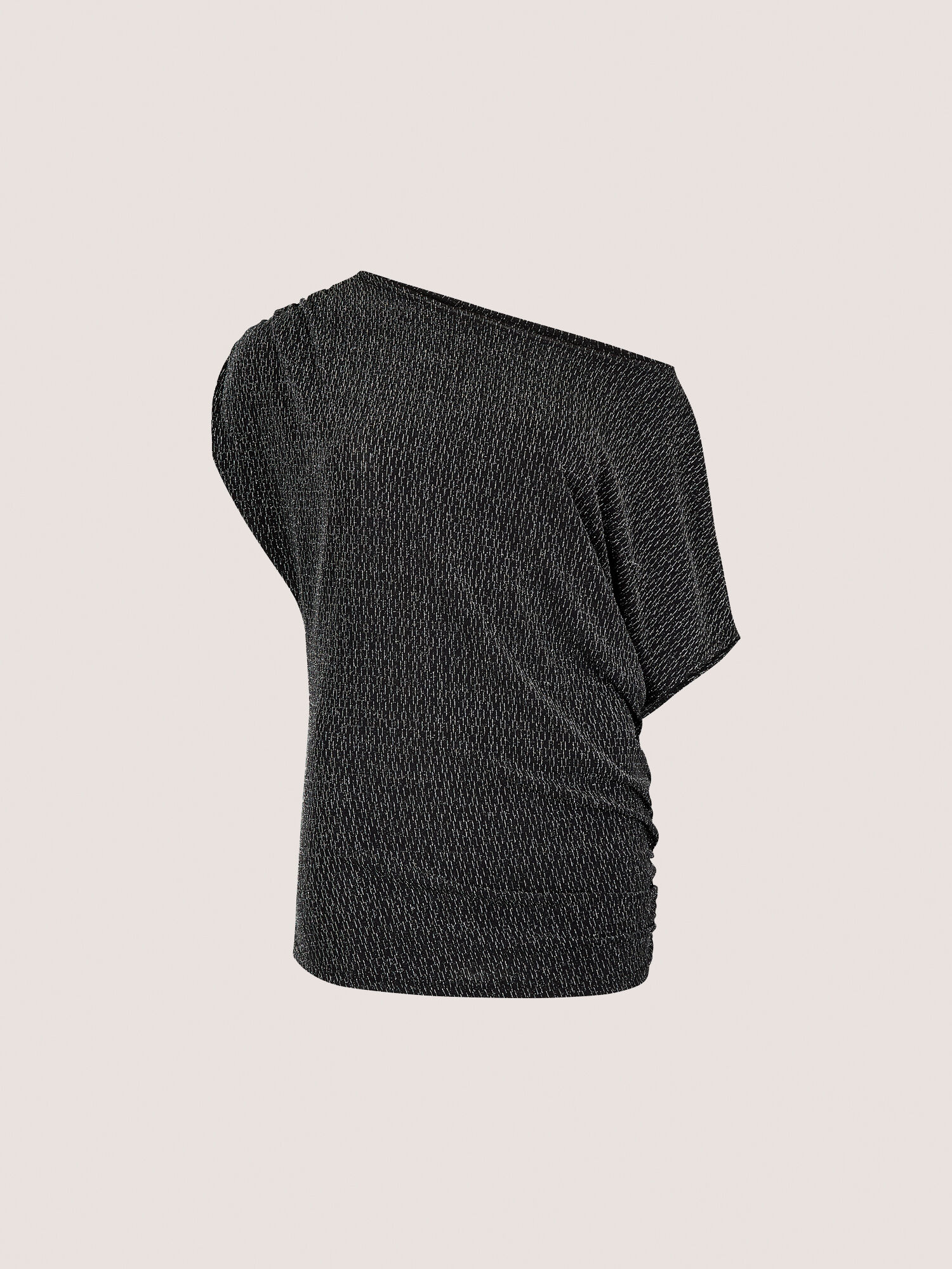 One-Shoulder Asymmetric Sparkle Top | Apricot Clothing