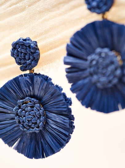 Raffia Circle Earrings