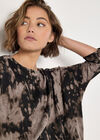Tie Dye Knit Mini Dress, Stone, large