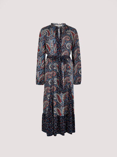 Paisley Mix-Match Midi Dress