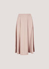 Pleated A-Line Midi Skirt, Stone, large