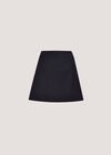 Pinstripe A-Line Skirt, Navy, large