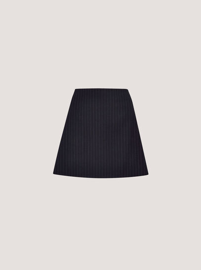 Pinstripe A-Line Skirt