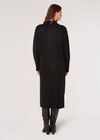 Chunky Knit Midi Dress, Black, large